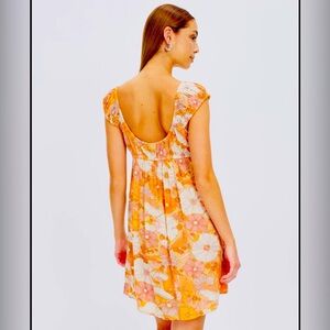 NWT Volcom Women’s Only Good Daze Orange Mini Dress.Size S -019